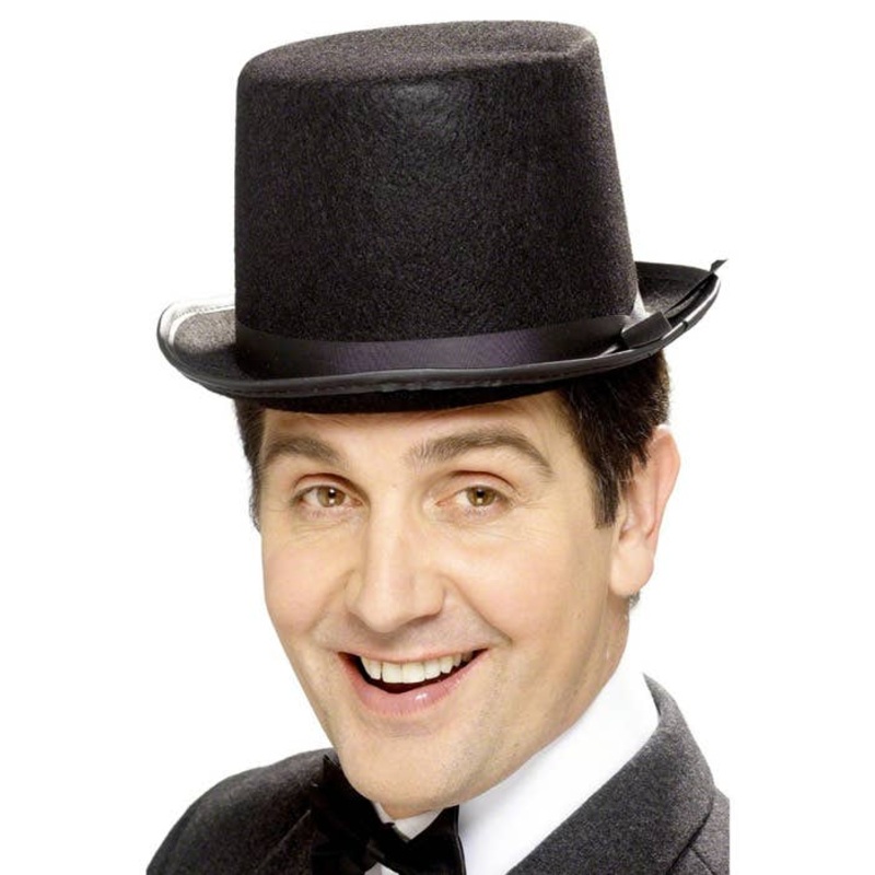 Old England Adults Black Costume Top Hat