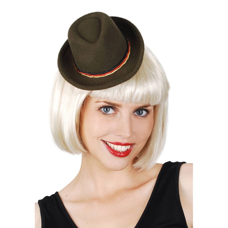 Olive Green Oktoberfest Mini German Costume Hat