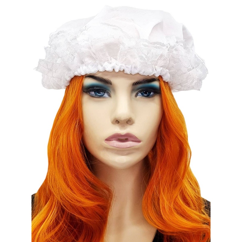 Vintage Lace Trim Bonnet Costume Hat