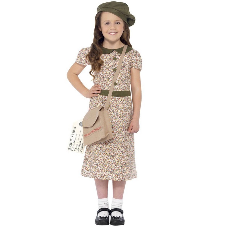 1940s Wartime Evacuee Girls Costume