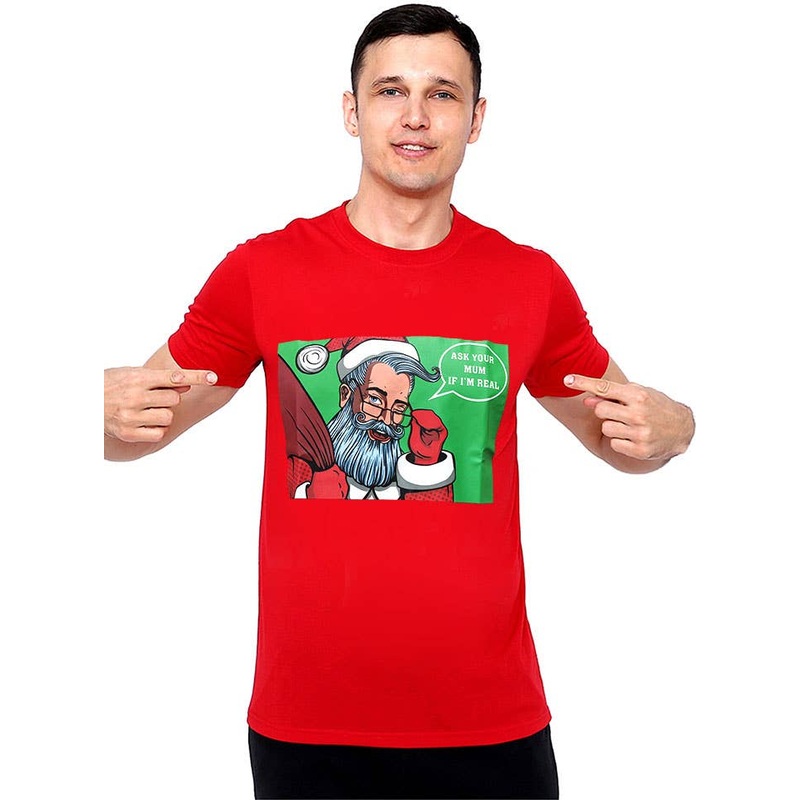 Ask Your Mum Mens Funny Christmas Shirt