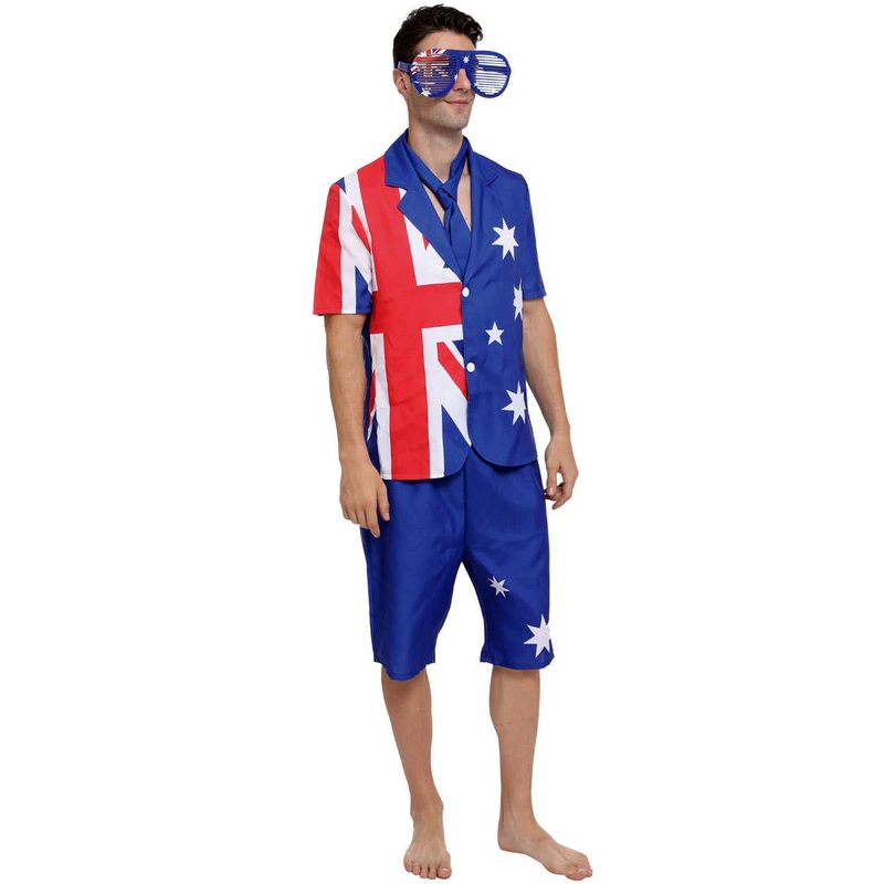 Aussie Flag Mens Australia Day Costume Suit