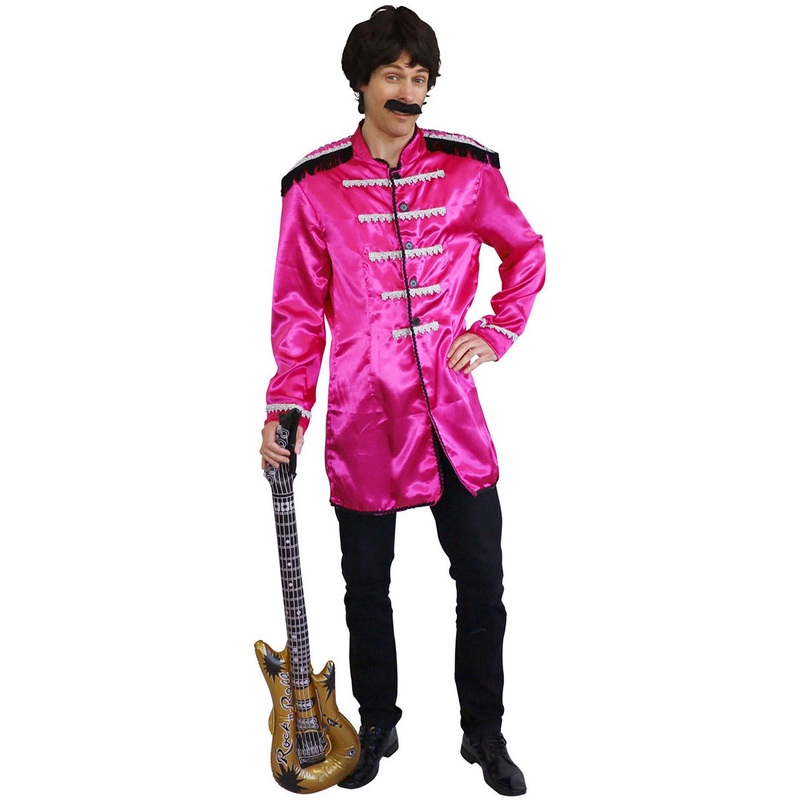 British Singer Plus Size Mens Pink Beatles Costume Jacket