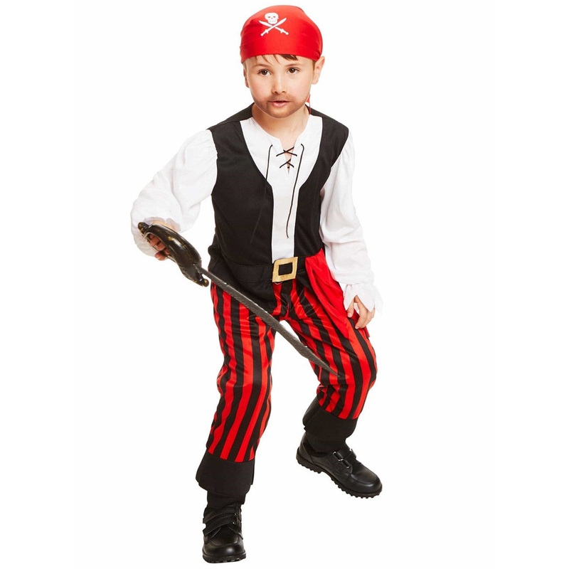 Classic Striped Pirate Boys Dress Up Costume