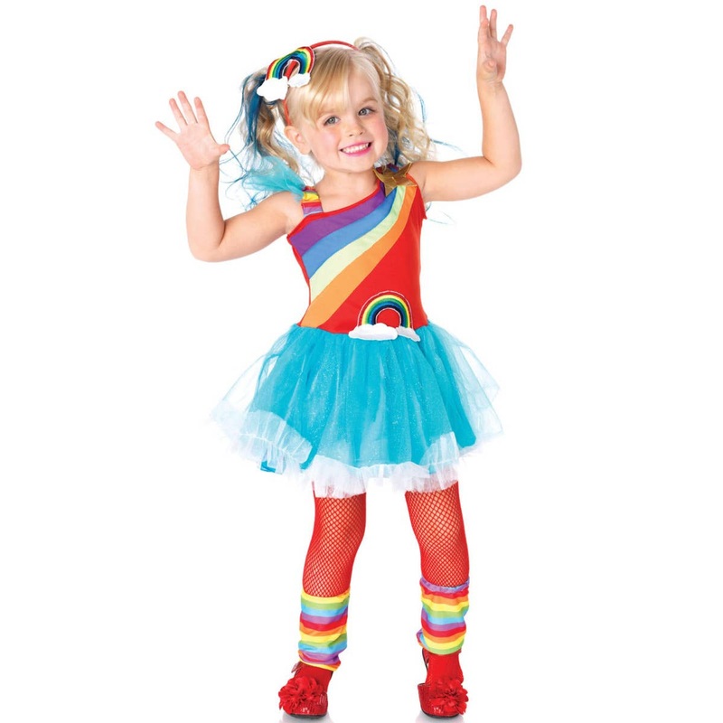Cute Rainbow Doll Girls Tutu Dress Costume