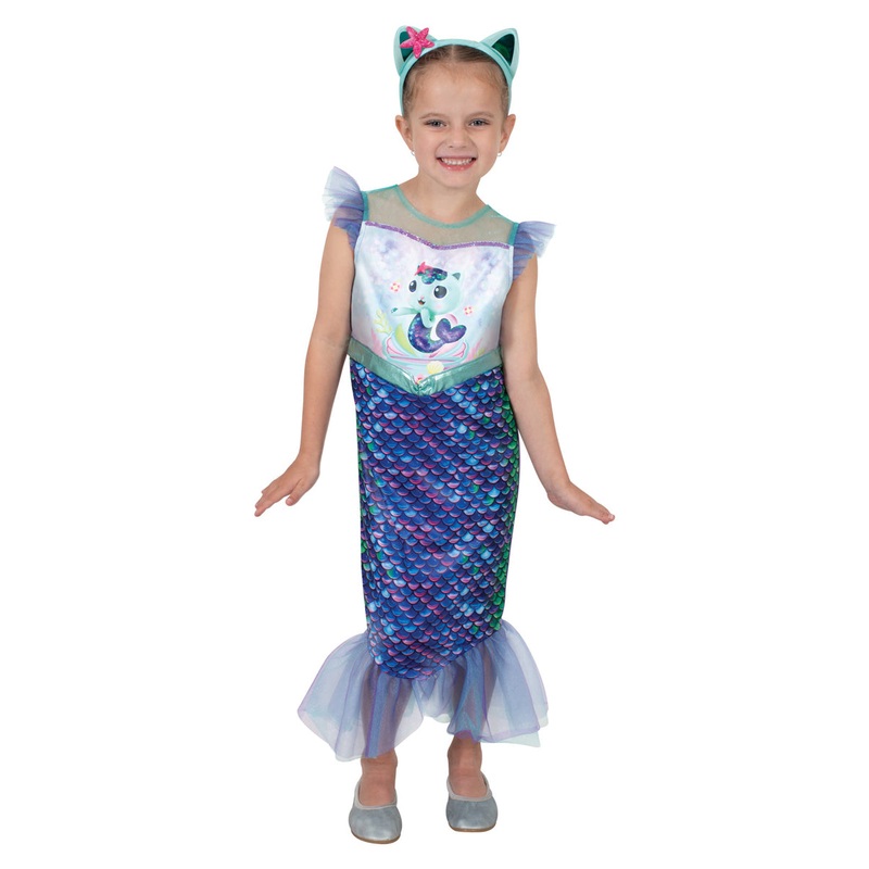 Gabbys Dollhouse Girls Mercat Mermaid Costume
