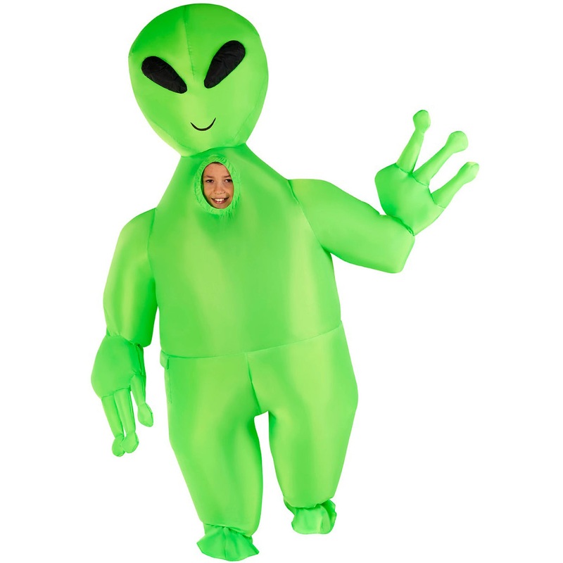 Giant Inflatable Green Alien Boys Halloween Costume