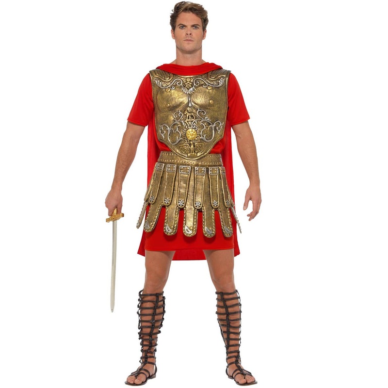Golden Roman Gladiator Mens Dress Up Costume