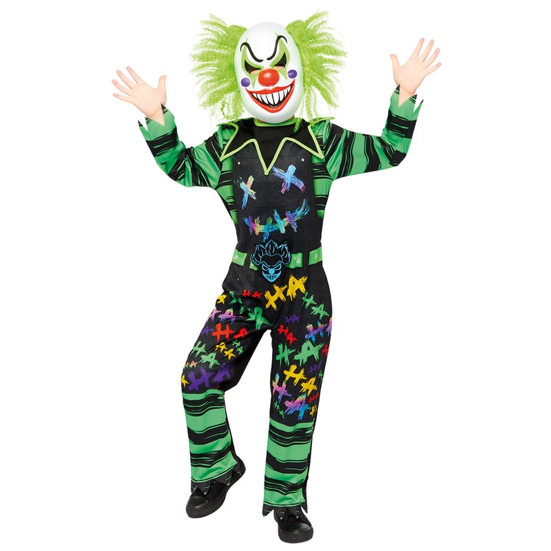 Ha-Ha Evil Neon Boys Clown Halloween Costume