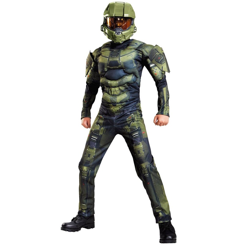 Halo Master Chief Boys Classic Muscle Chest Costume