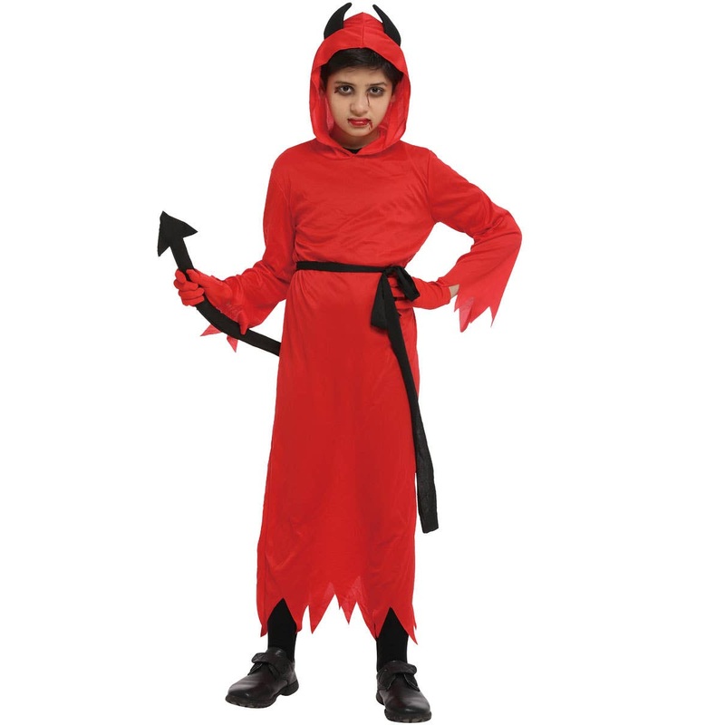 Horned Red Devil Boys Halloween Costume