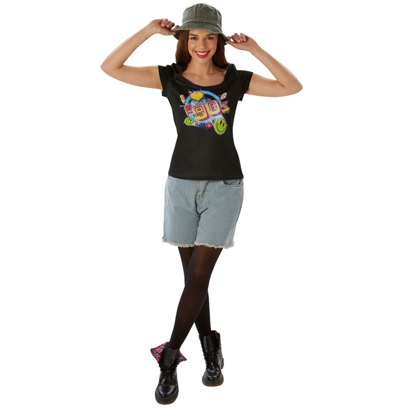 I Heart The 90s Womens Black Costume Top