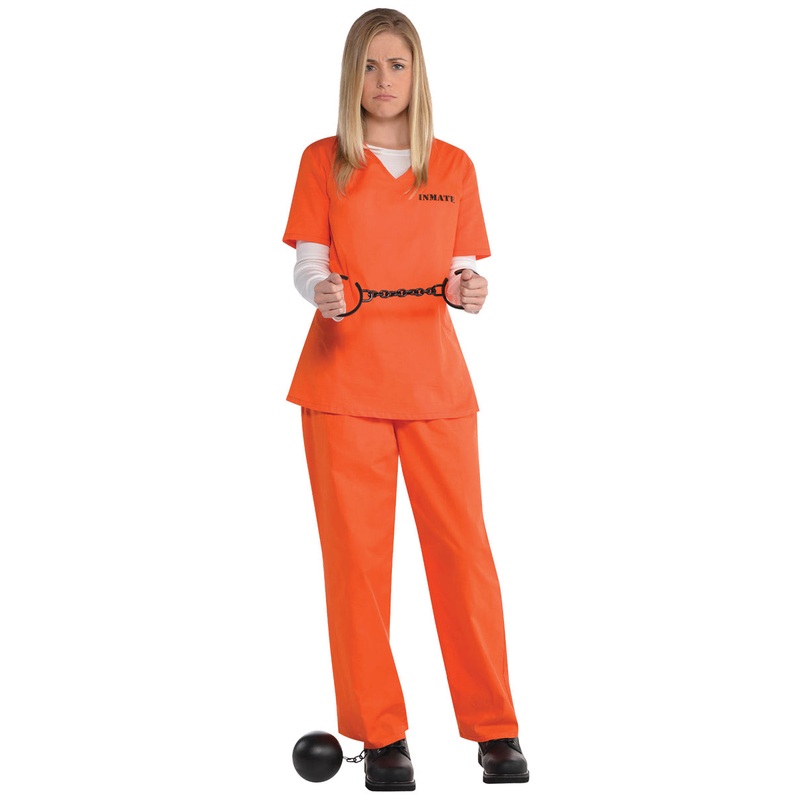 Inmate Womens Orange Prisoner Costume