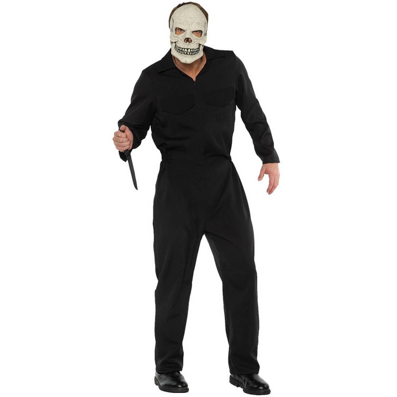 Michael Myers Style Mens Plus Size Black Boiler Suit Costume