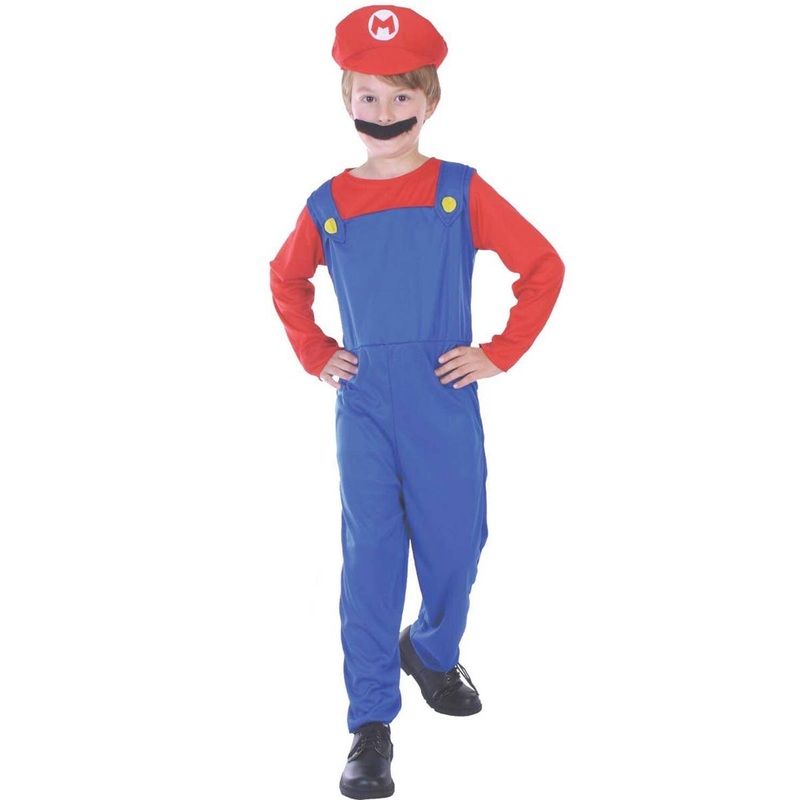 Plumber Boy Mario Kids Book Week Costume