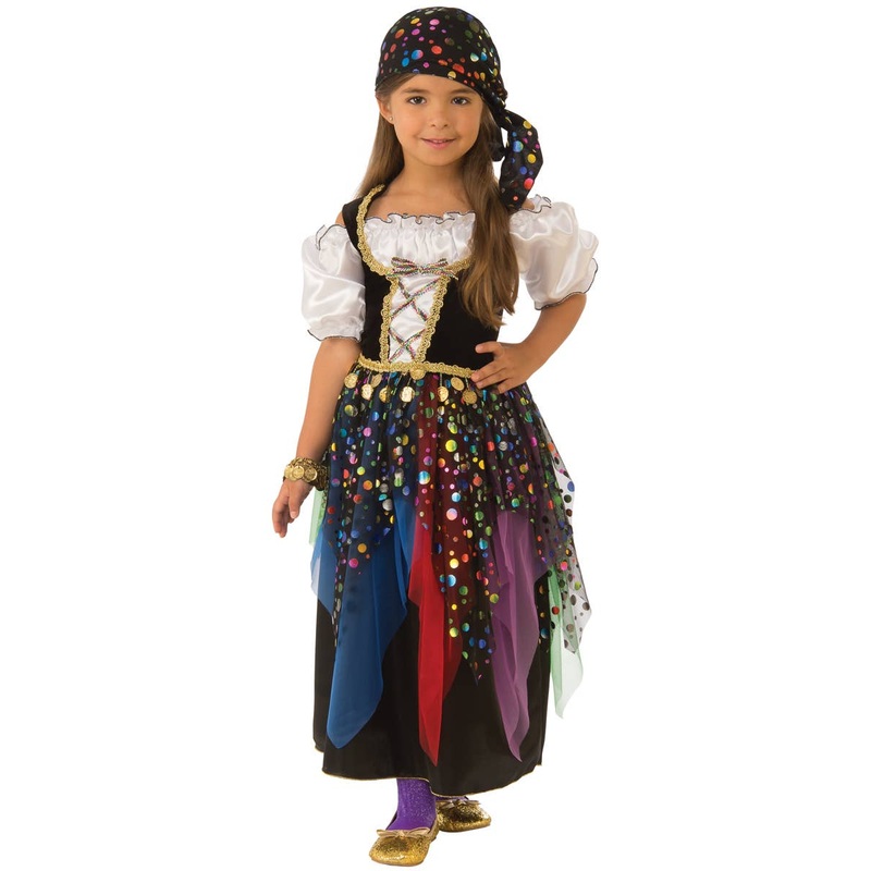 Rainbow Gypsy Girls Fancy Dress Costume