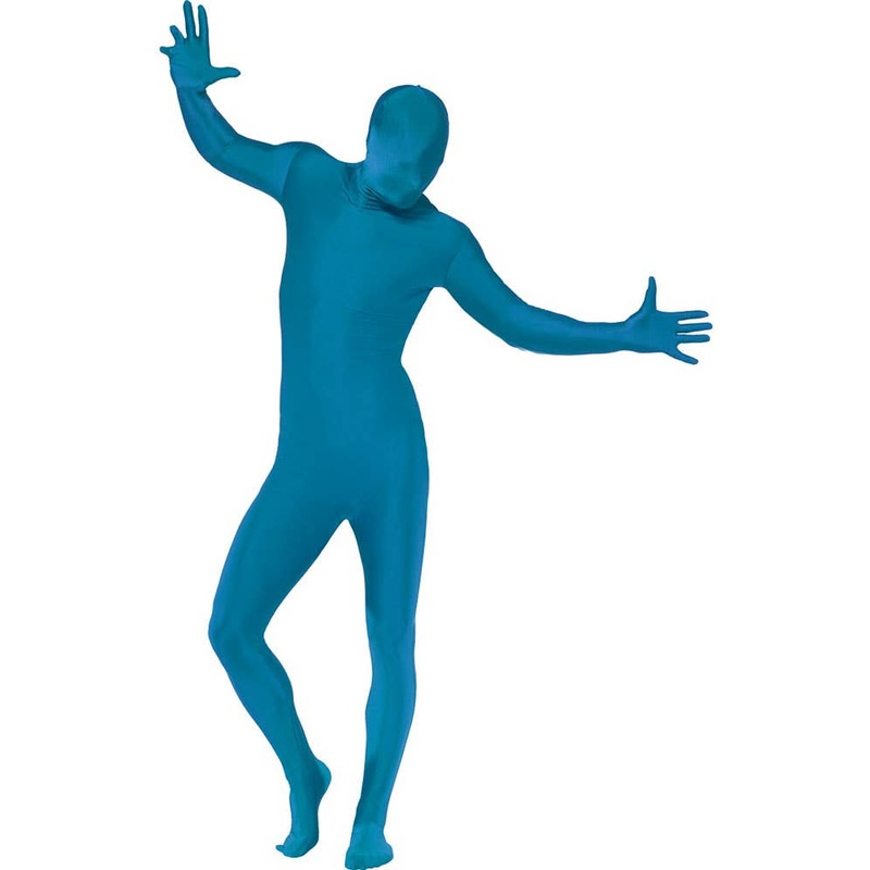 Second Skin Adults Blue Morphsuit Costume