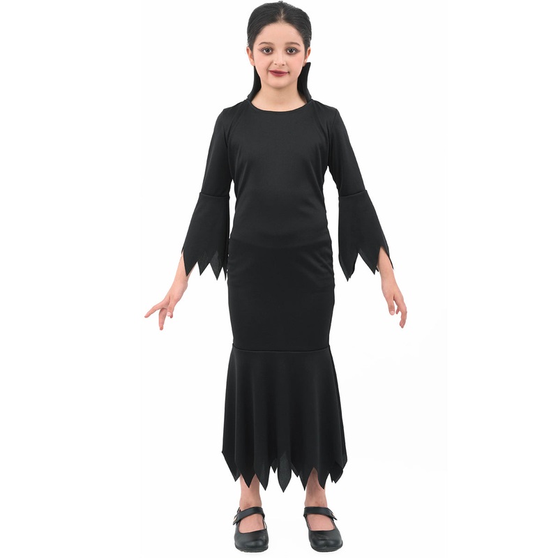 Simple Black Vampiress Girls Halloween Costume