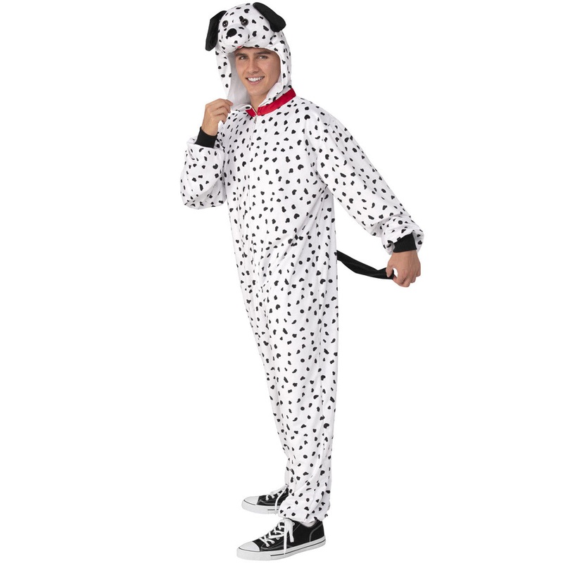 Spotty Mens Furry Dalmatian Onesie Costume