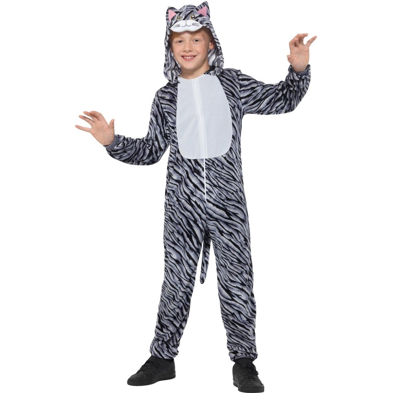 Striped Tabby Cat Boys Onesie Costume