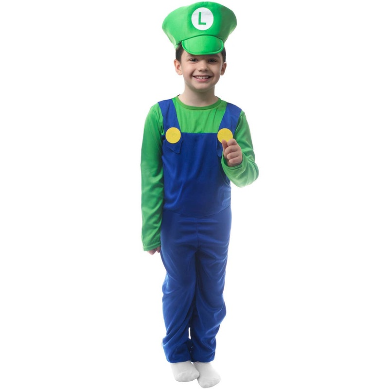Super Green Plumber Boys Costume