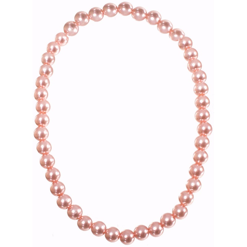 1920s Rose Gold Faux Pearl Costume Necklace