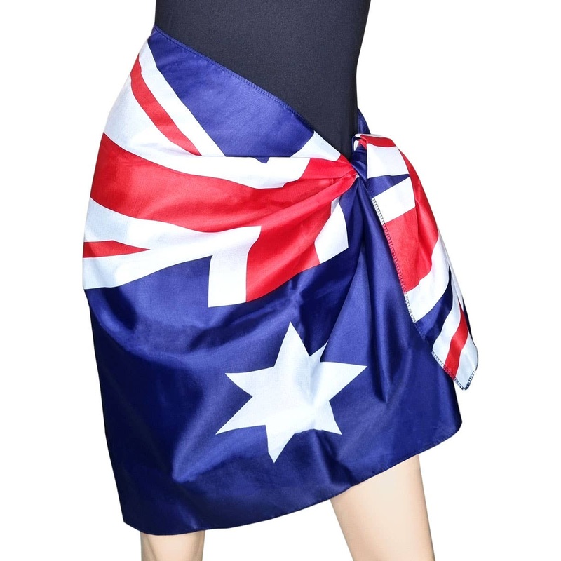 Aussie Flag Print Tie On Beach Sarong