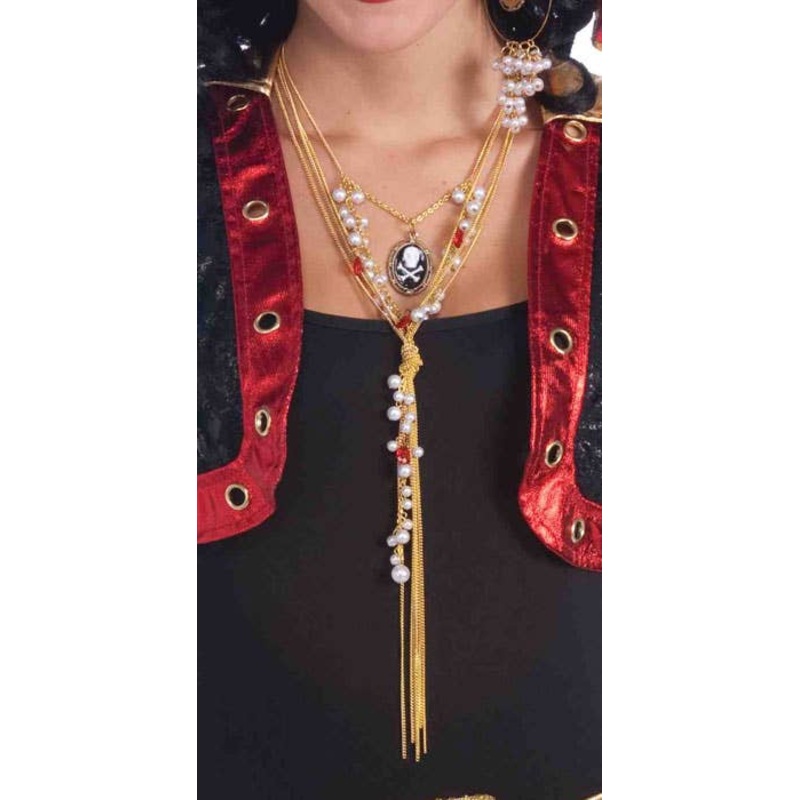 Buccaneer Beauty Long Drop Cameo Necklace