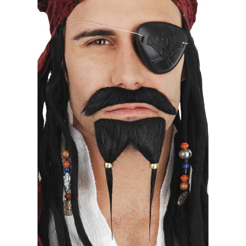 Captain Jack Pirate Beard and Moustache Set