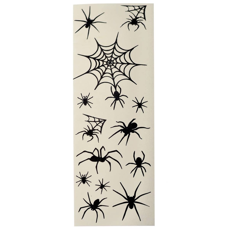 Creepy Black Spiders Temporary Body Tattoos
