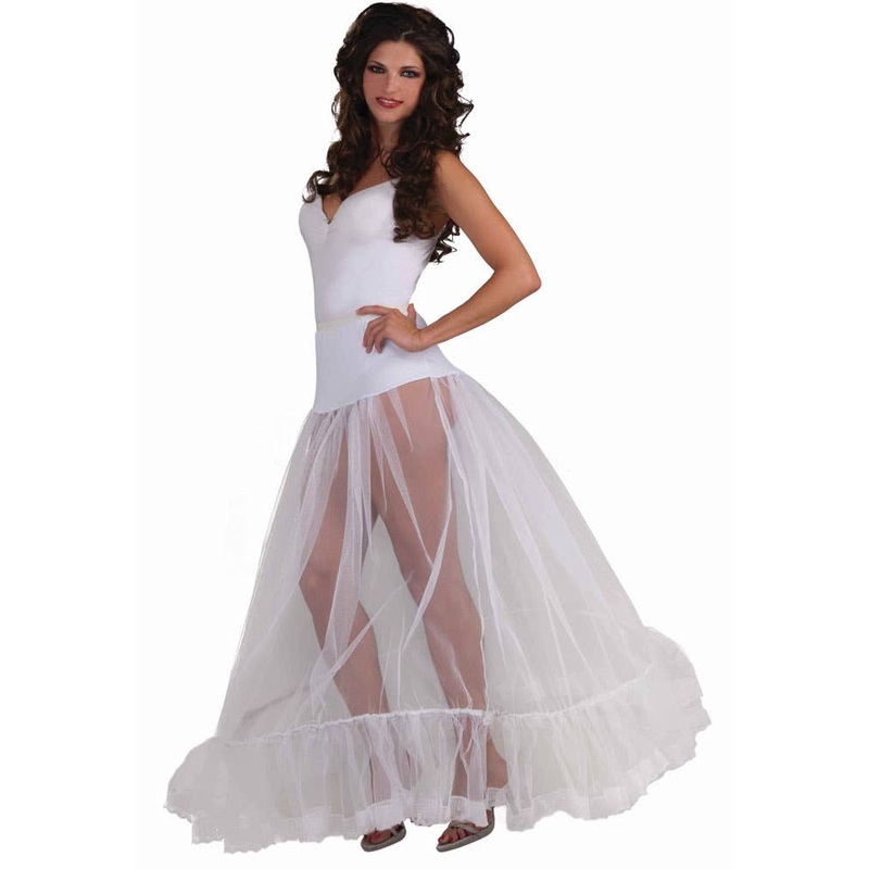 Floor Length Hooped White Petticoat