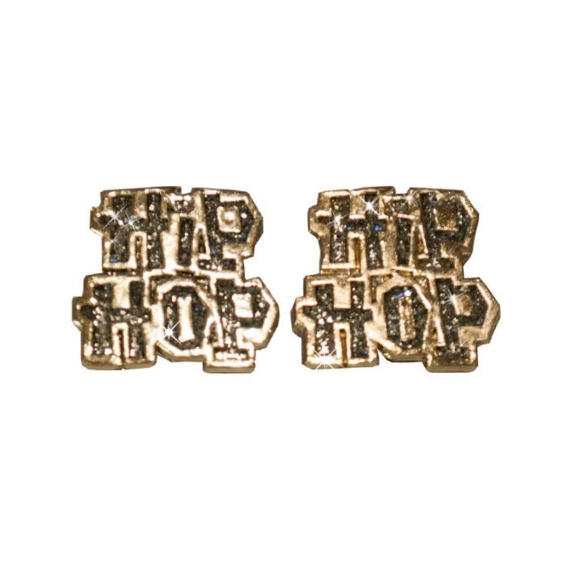 Hip Hop Old School Bling Costume Earrings