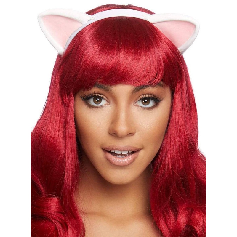 Kitty Cat White Latex Costume Ears