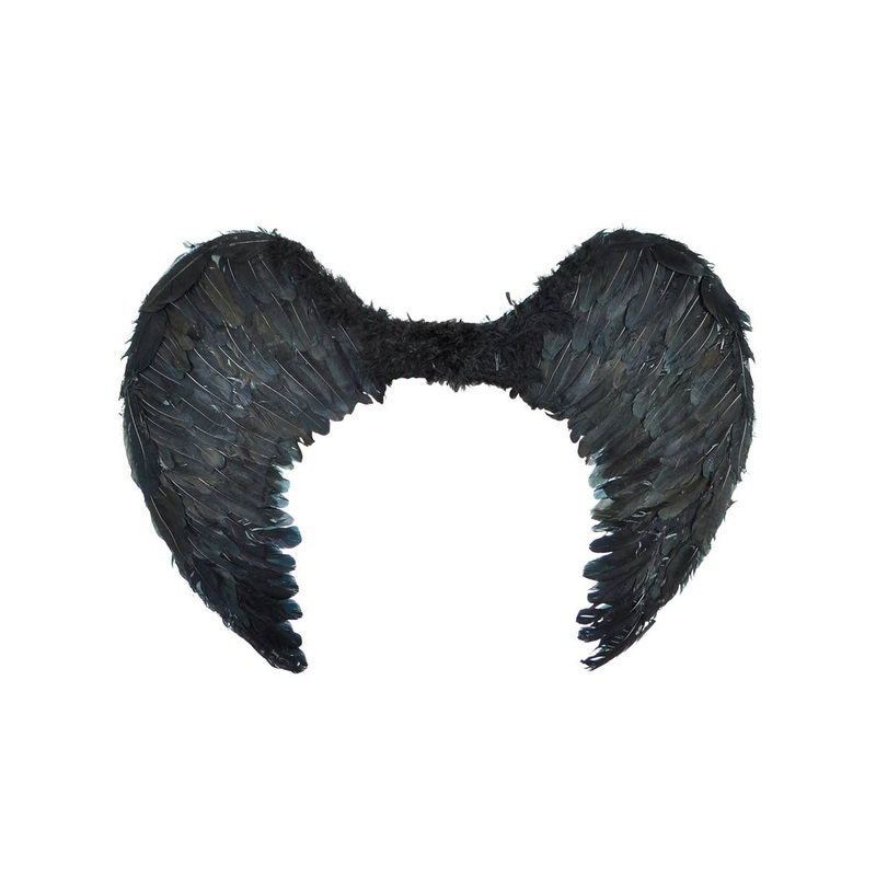 Large 75cm Black Fallen Angel Costume Wings