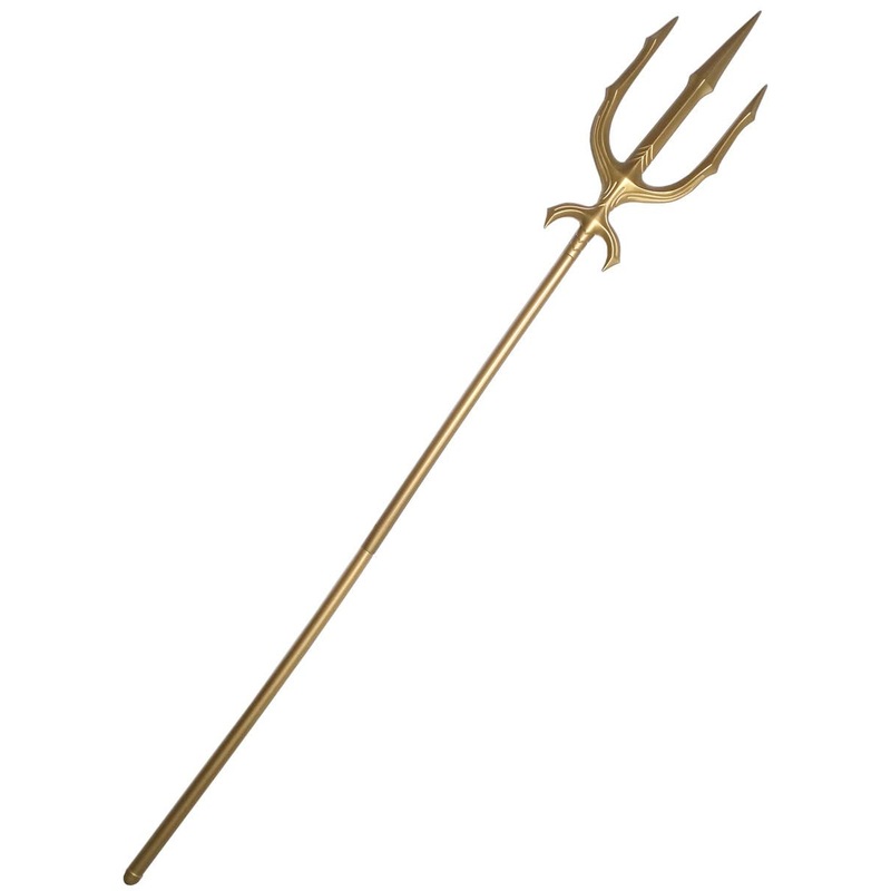 Matte Gold 180cm Collapsible Trident Costume Weapon