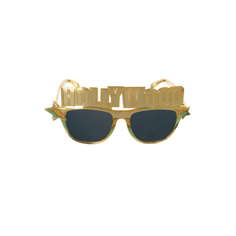 Novelty Gold Hollywood Costume Accessory Glasses