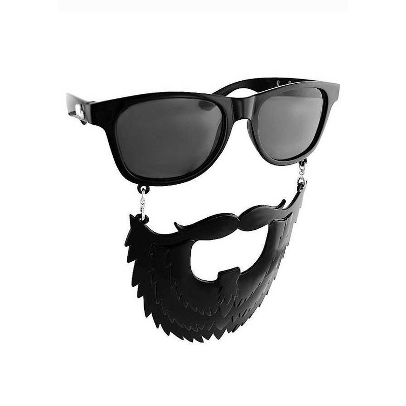 Novelty Hipster Moustache and Beard Costume Glasses