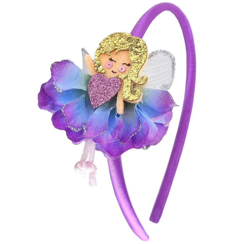 Pretty Purple Flower Fairy Girls Costume Headband