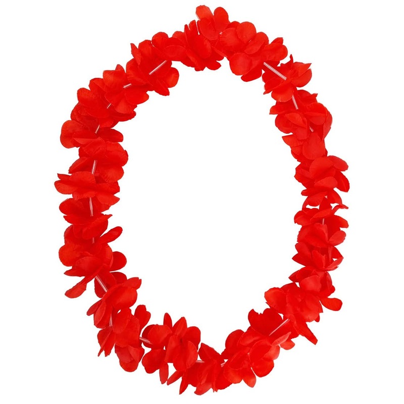 Red Flower Lei Costume Accessory