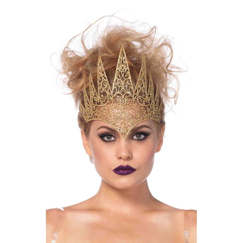 Royal Queen Gold Filigree Costume Crown
