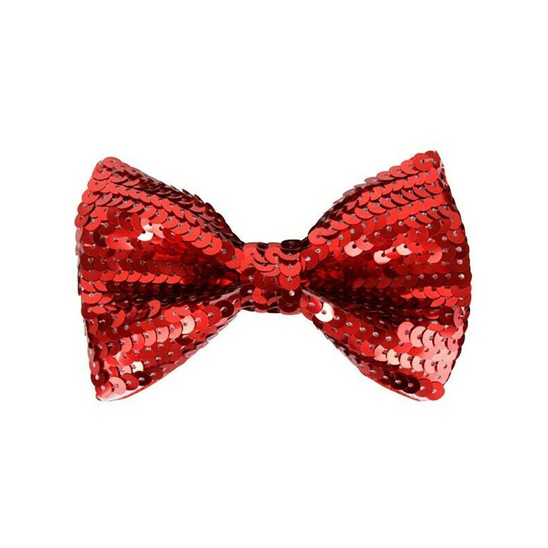Sequined Red Bow Tie Costume Accessory