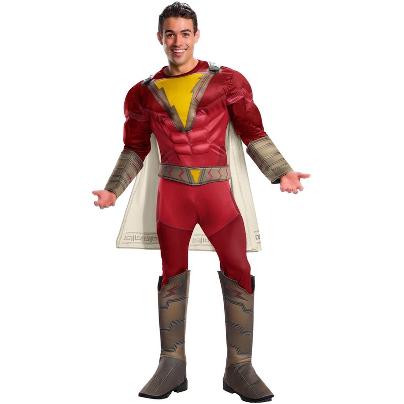 Shazam! Mens Muscle Chest Superhero Costume