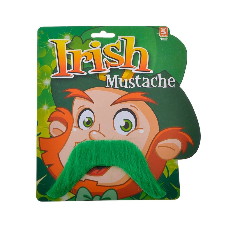 St Patrick's Day Adults Handlebar Green Moustache