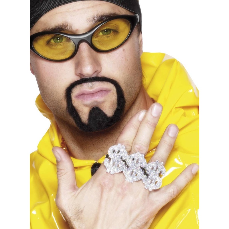 Triple Dollar Sign Ring Costume Accessory