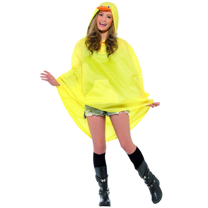 Yellow Duck Womens Party Poncho Costume