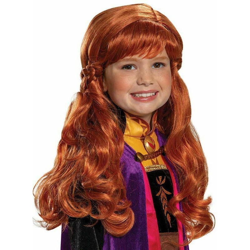 Auburn Red Anna Frozen 2 Girls Costume Wig