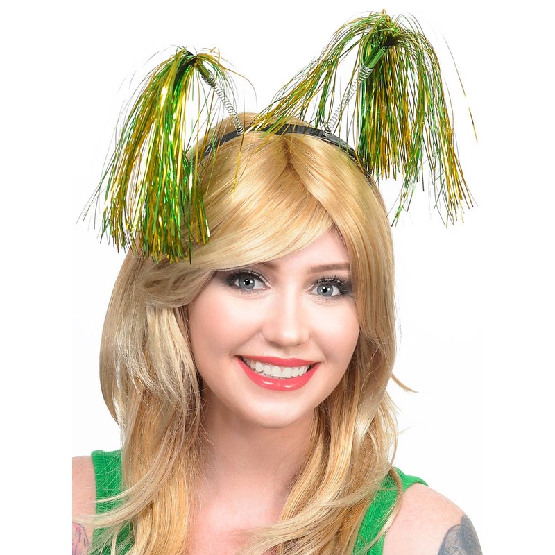 Aussie Green and Gold Tinsel Costume Headband