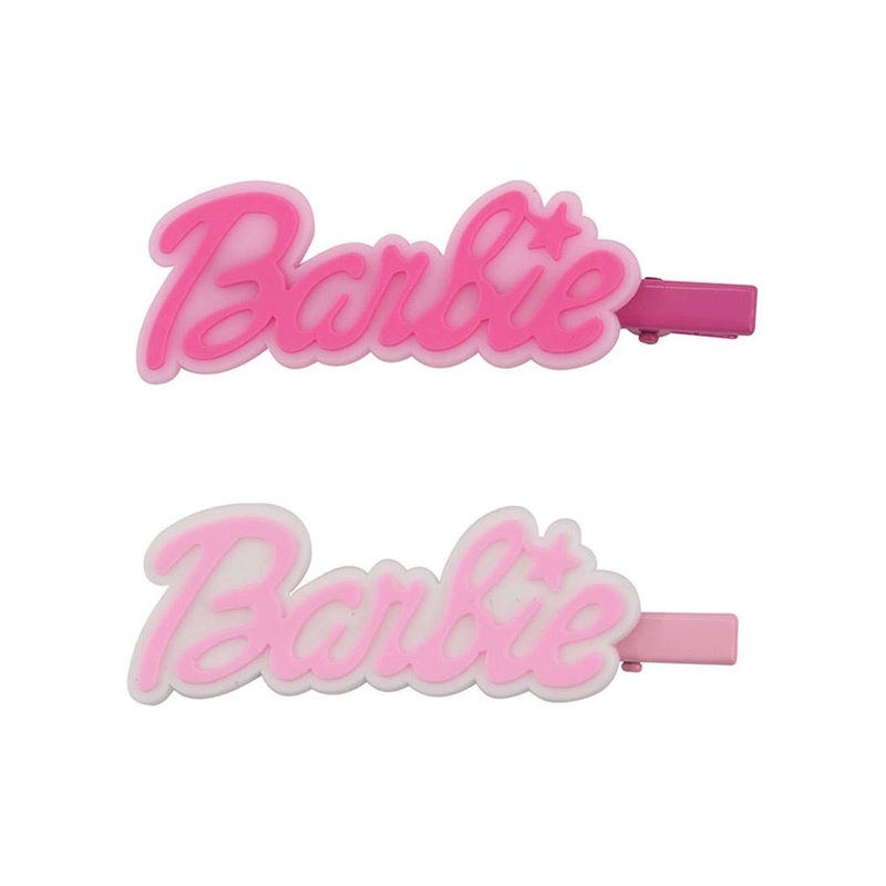 B-Doll Pink Logo Costume Hair Clips