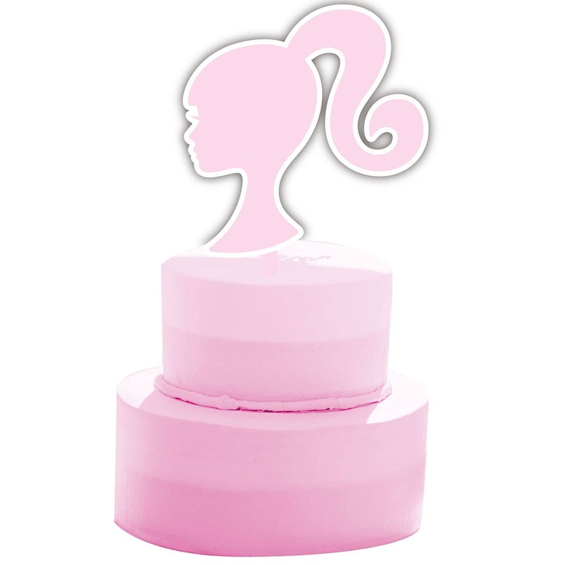 Barbie Pink Silhouette Cake Topper