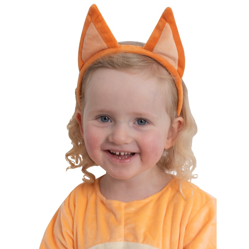 Bingo Kids Plush Orange Bluey Character Costume Ears